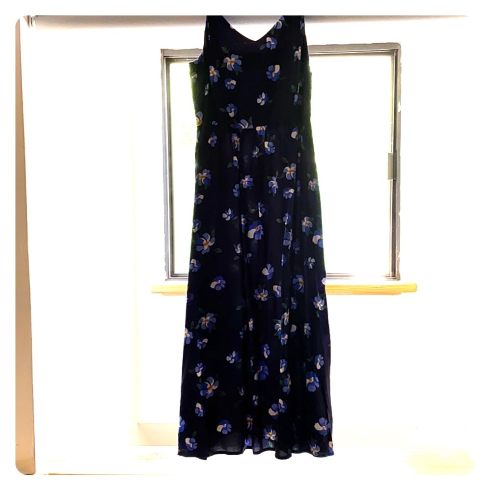 Navy Floral Dress